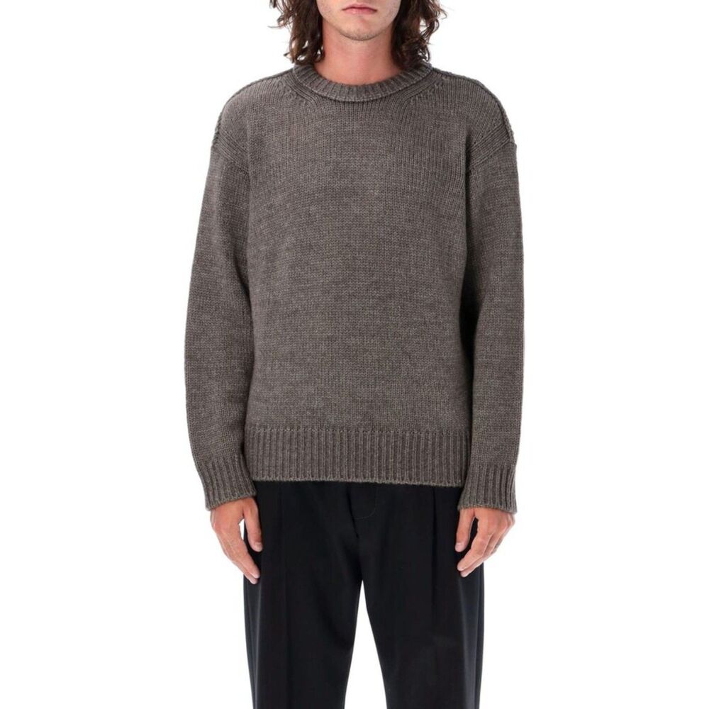 LEMAIRE Sweater Mens Medium Gray Pullover Boxy Chunky Knit Wool Alpaca $895